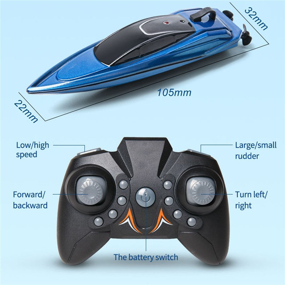 2.4GHz Mini RC Boat Remote Control Boat Waterproof RC Toy Kids Gift