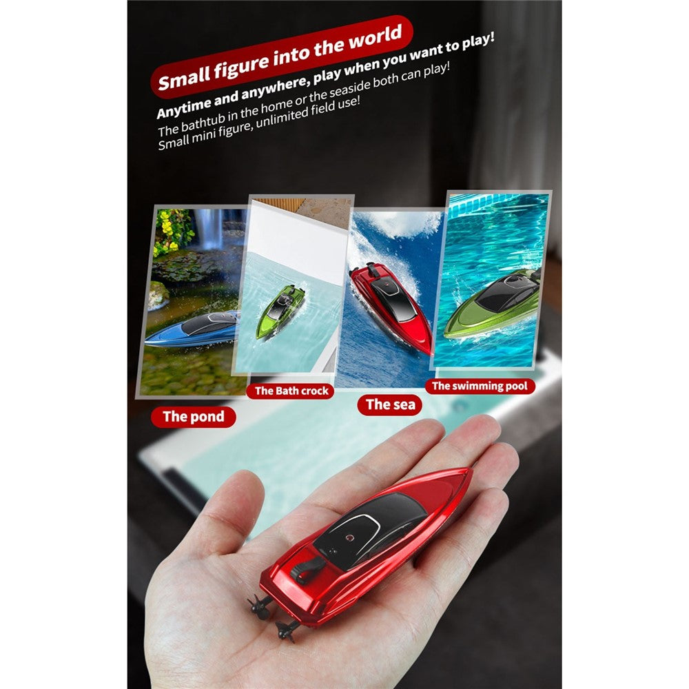 2.4GHz Mini RC Boat Remote Control Boat Waterproof RC Toy Kids Gift