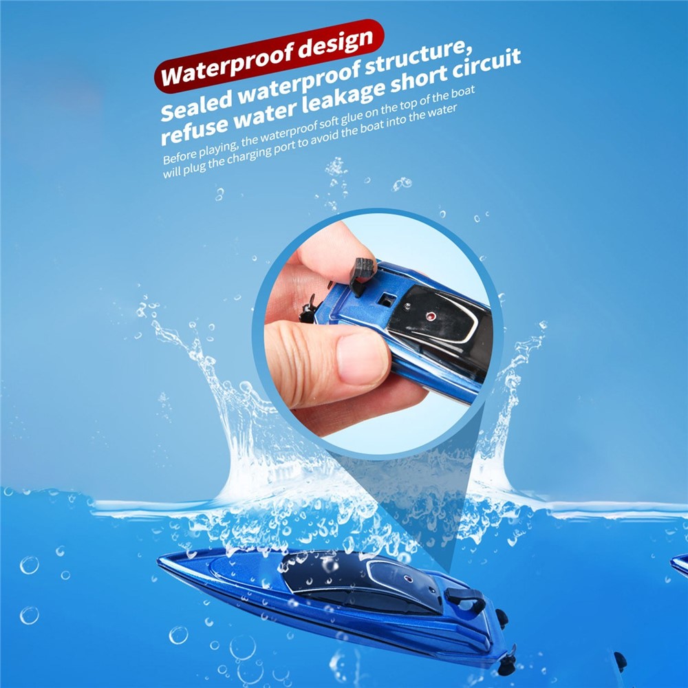 2.4GHz Mini RC Boat Remote Control Boat Waterproof RC Toy Kids Gift