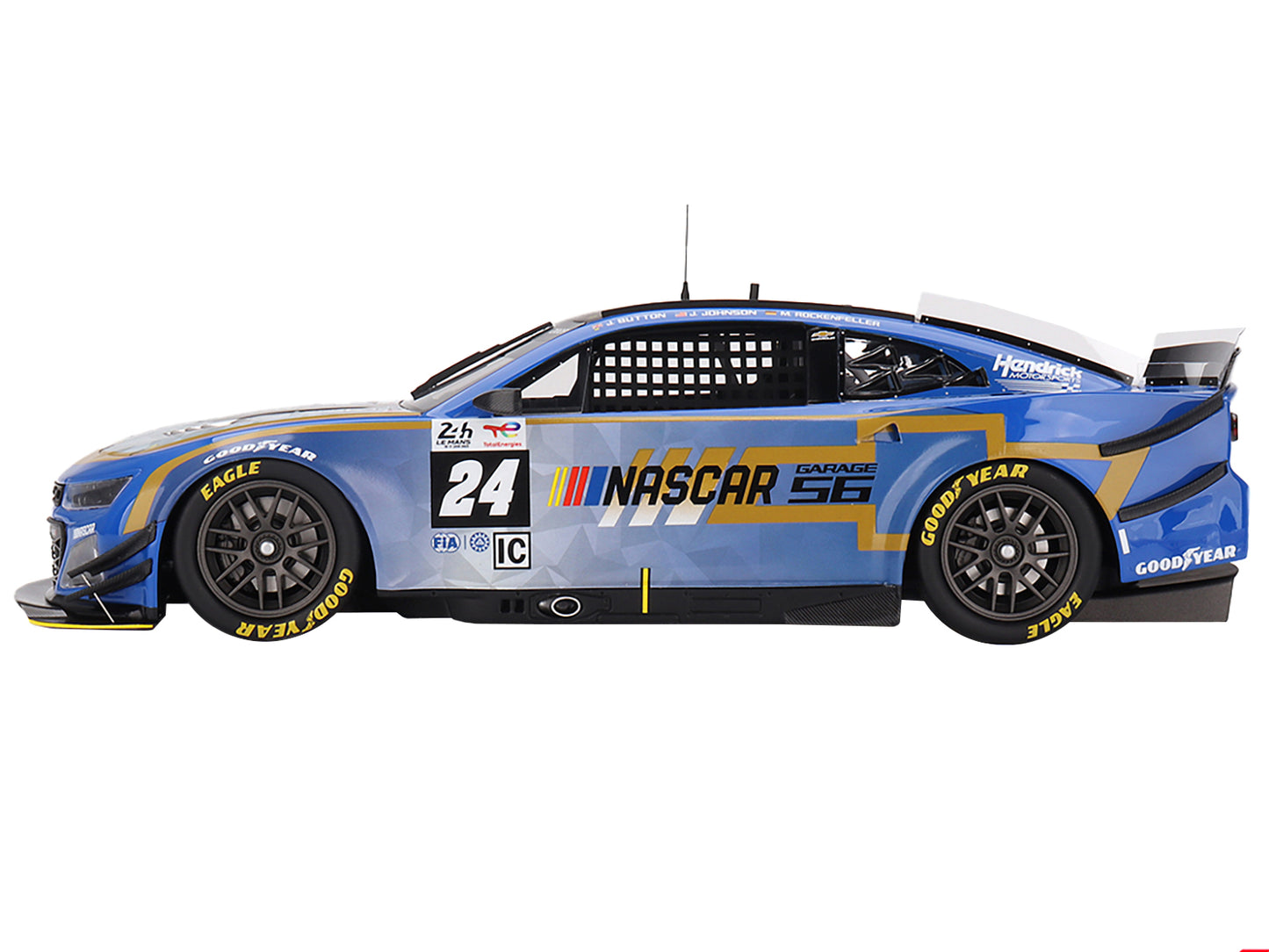 Chevrolet Camaro ZL1 #24 Jenson Button - Jimmie Johnson - Mike Rockenfeller "Hendrick Motorsports - NASCAR Next Gen Garage 56" Innovative "24 Hours of Le Mans" (2023) 1/18 Model Car by Top Speed