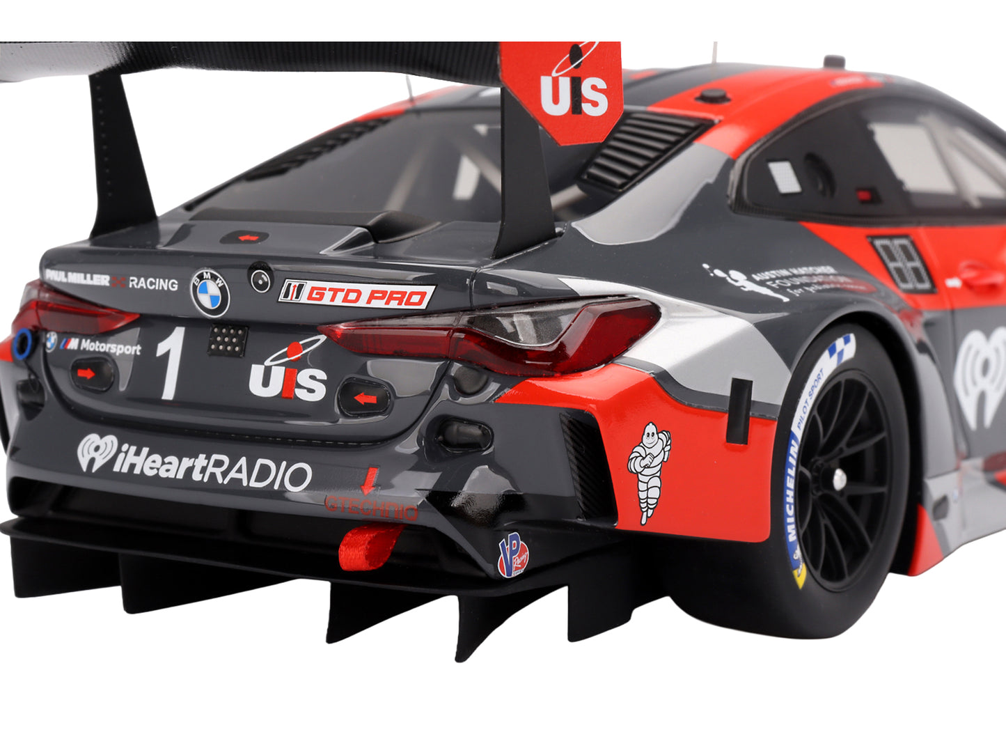 BMW M4 GT3 #1 Bryan Sellers - Madison Snow - Neil Verhagen "Paul Miller Racing" "12 Hours of Sebring" (2024) 1/18 Model Car by Top Speed