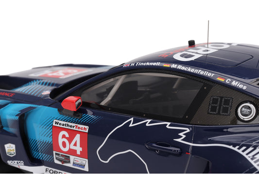 Ford Mustang GT3 #64 Christopher Mies - Mike Rockenfeller - Harry Tincknell "Ford Multimatic Motorsports" "24 Hours of Daytona" (2024) 1/18 Model Car by Top Speed