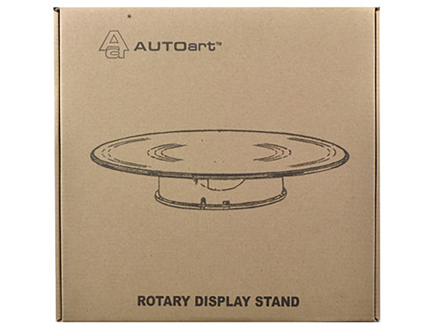 Rotary Display Turntable Stand Medium 10 Inches with Silver Top for 1/64 1/43 1/32 1/24 1/18 Scale Models by Autoart