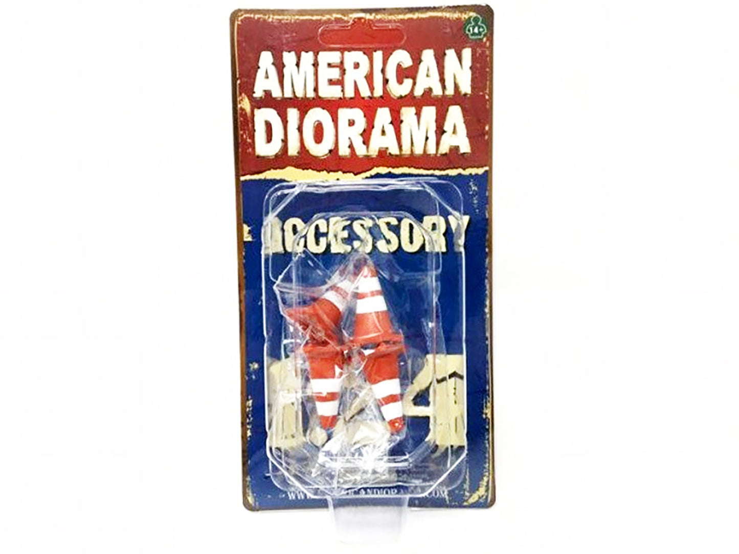 Traffic Cones Set of 4 Accessory For 1:24 Models by American Diorama
