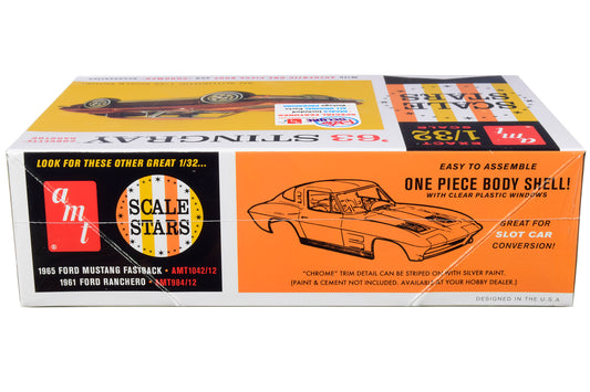 Skill 2 Model Kit 1963 Chevrolet Corvette Stingray Hardtop "Scale Stars" 1/32 Scale Model by AMT