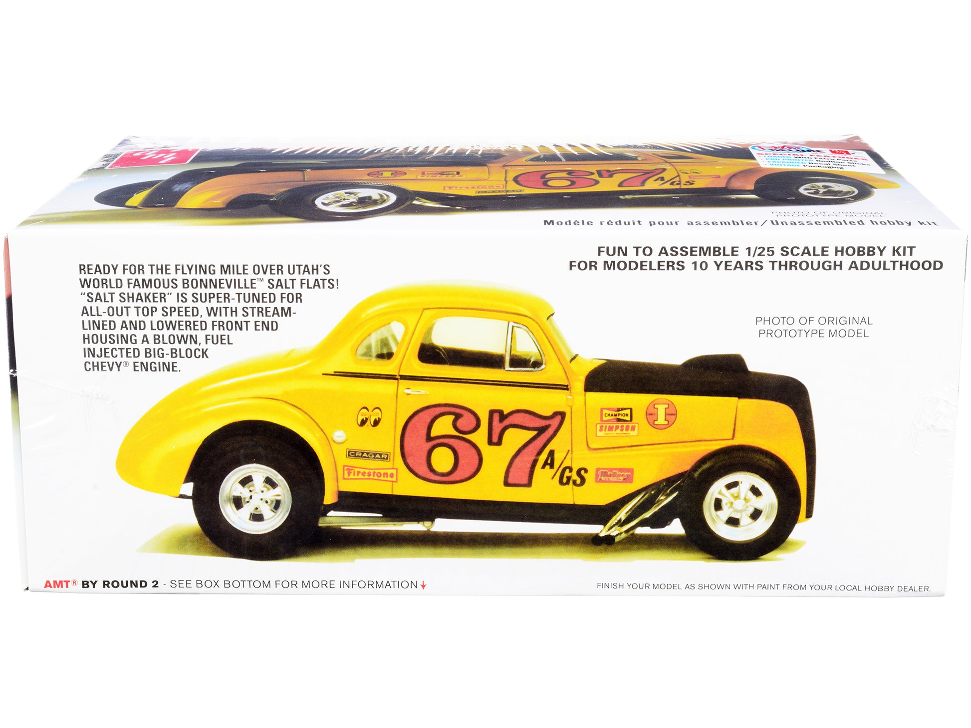 Skill 2 Model Kit 1937 Chevrolet Bonneville Racer "Salt Shaker" 1/25 Scale Model by AMT