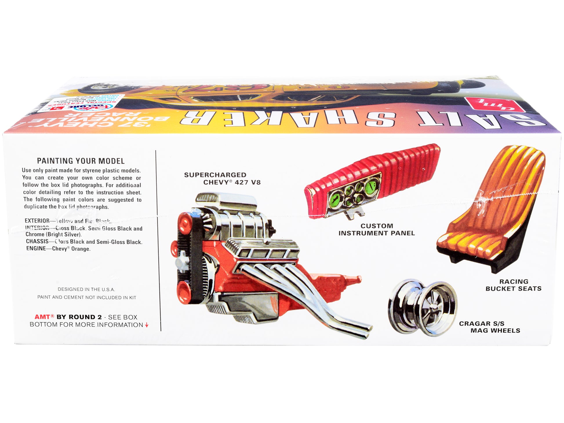 Skill 2 Model Kit 1937 Chevrolet Bonneville Racer "Salt Shaker" 1/25 Scale Model by AMT