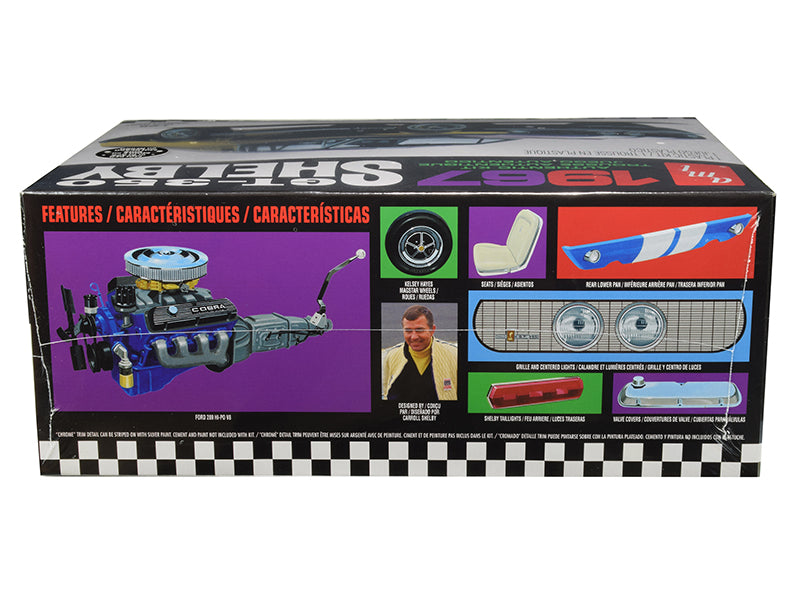 Skill 2 Model Kit 1967 Ford Mustang Shelby GT350 Black 1/25 Scale Model by AMT