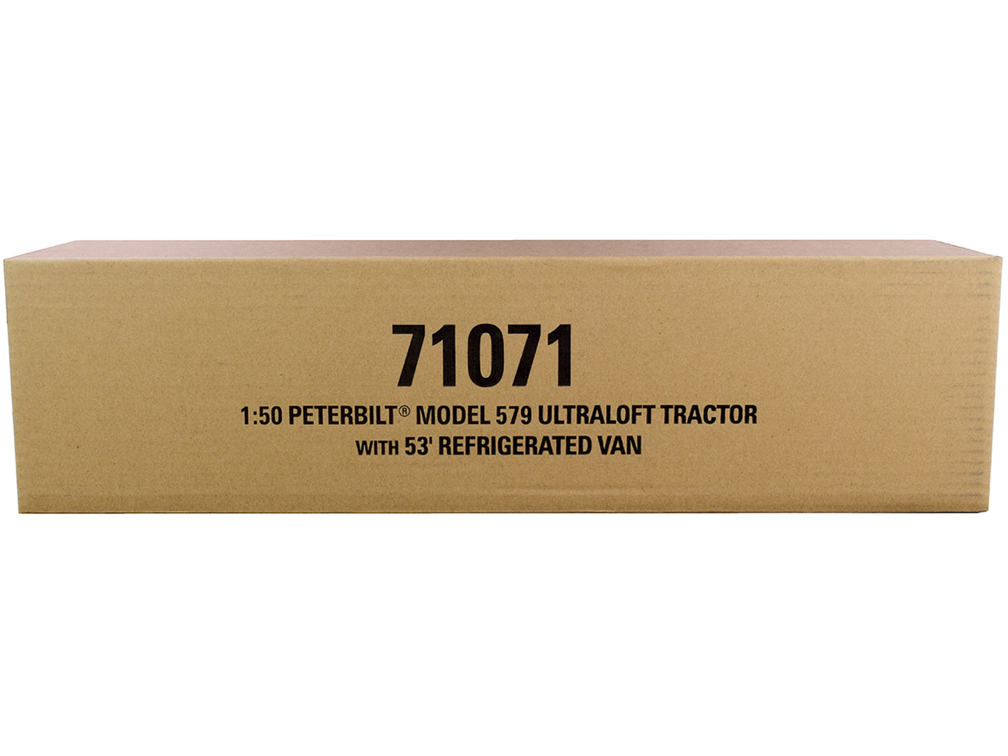 Peterbilt 579 UltraLoft Truck Tractor with 53' Refrigerated Van Legendary Black and Chrome "Transport Series" 1/50 Diecast Model by Diecast Masters