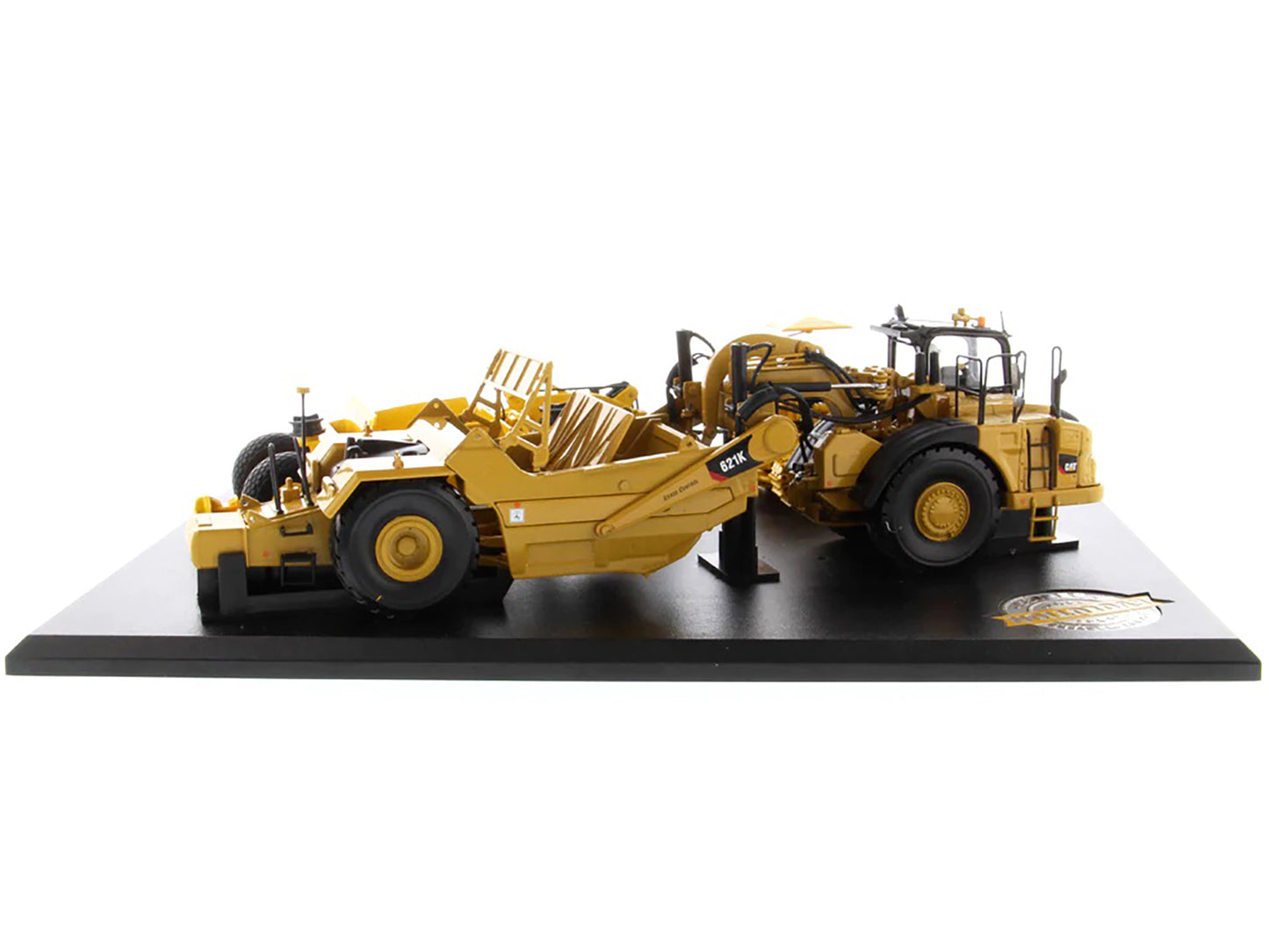CAT Caterpillar 621K Tractor Scraper and CAT Caterpillar D7 Track-Type Tractor with No. 70 Scraper Set "Evolution Series" 1/50 Diecast Models by Diecast Masters