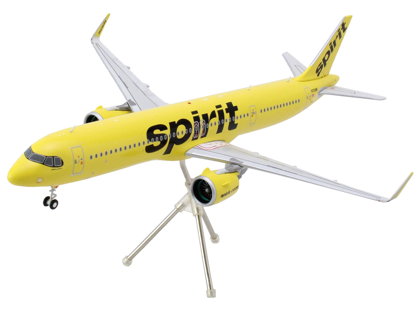 Airbus A321neo Commercial Aircraft "Spirit Airlines" (N702NK) Yellow "Gemini 200" Series 1/200 Diecast Model Airplane by GeminiJets