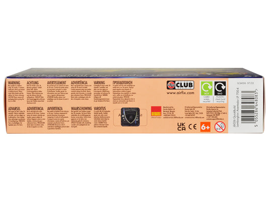 Skill 1 Model Kit Lamborghini Aventador LP 700-4 Yellow Snap Together Painted Plastic Model Car Kit by Airfix Quickbuild