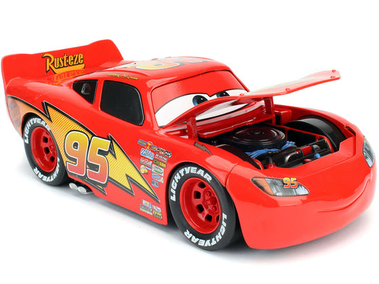 Lightning McQueen #95 Red with Extra Wheels Disney & Pixar "Cars" Movie "Hollywood Rides" Series Diecast Model Car by Jada