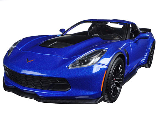 2015 Chevrolet Corvette Stingray C7 Z06 Blue Metallic 1/24 Diecast Model Car by Maisto
