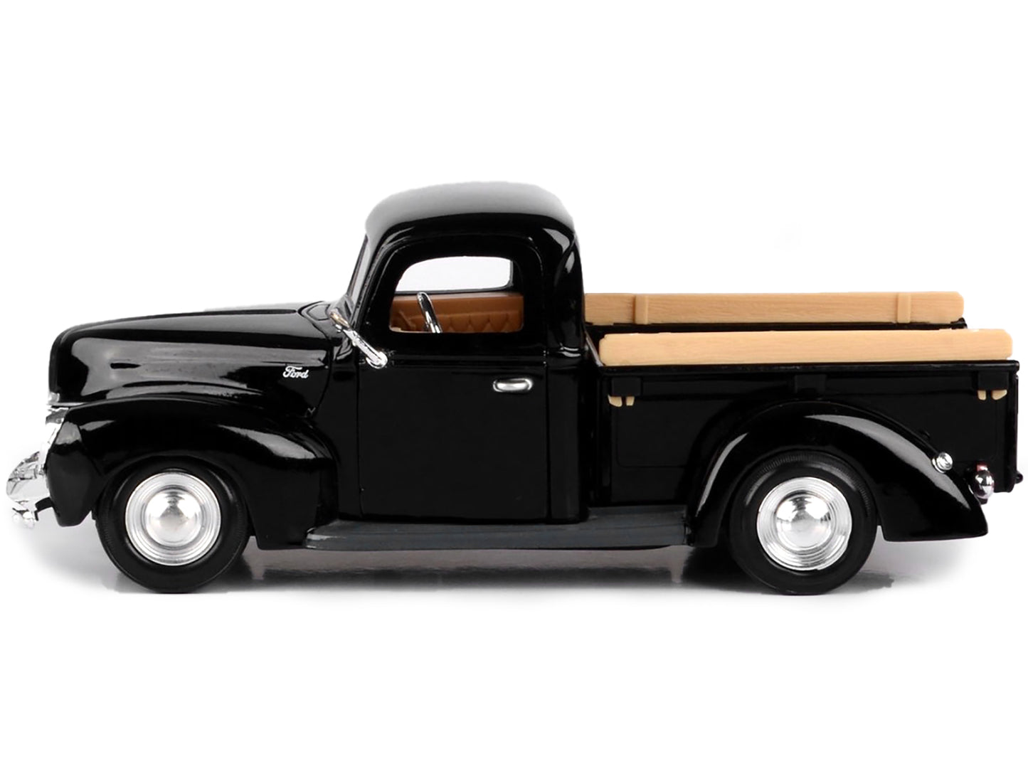 1940 Ford Pickup Truck Black 1/24 Diecast Model Car by Motormax