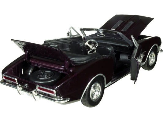 1967 Chevrolet Camaro SS Convertible Burgundy 1/24 Diecast Model Car by Motormax