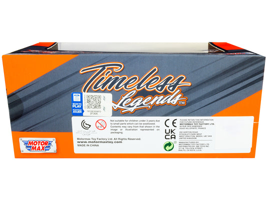 1978 Ford Bronco Custom Red and White "Timeless Legends" Series 1/24 Diecast Model Car by Motormax