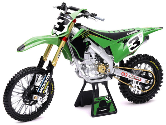 Kawasaki KX 450F Dirt Bike Motorcycle #3 Eli Tomac Green and Black "Kawasaki Racing Team" 1/6 Diecast Model by New Ray