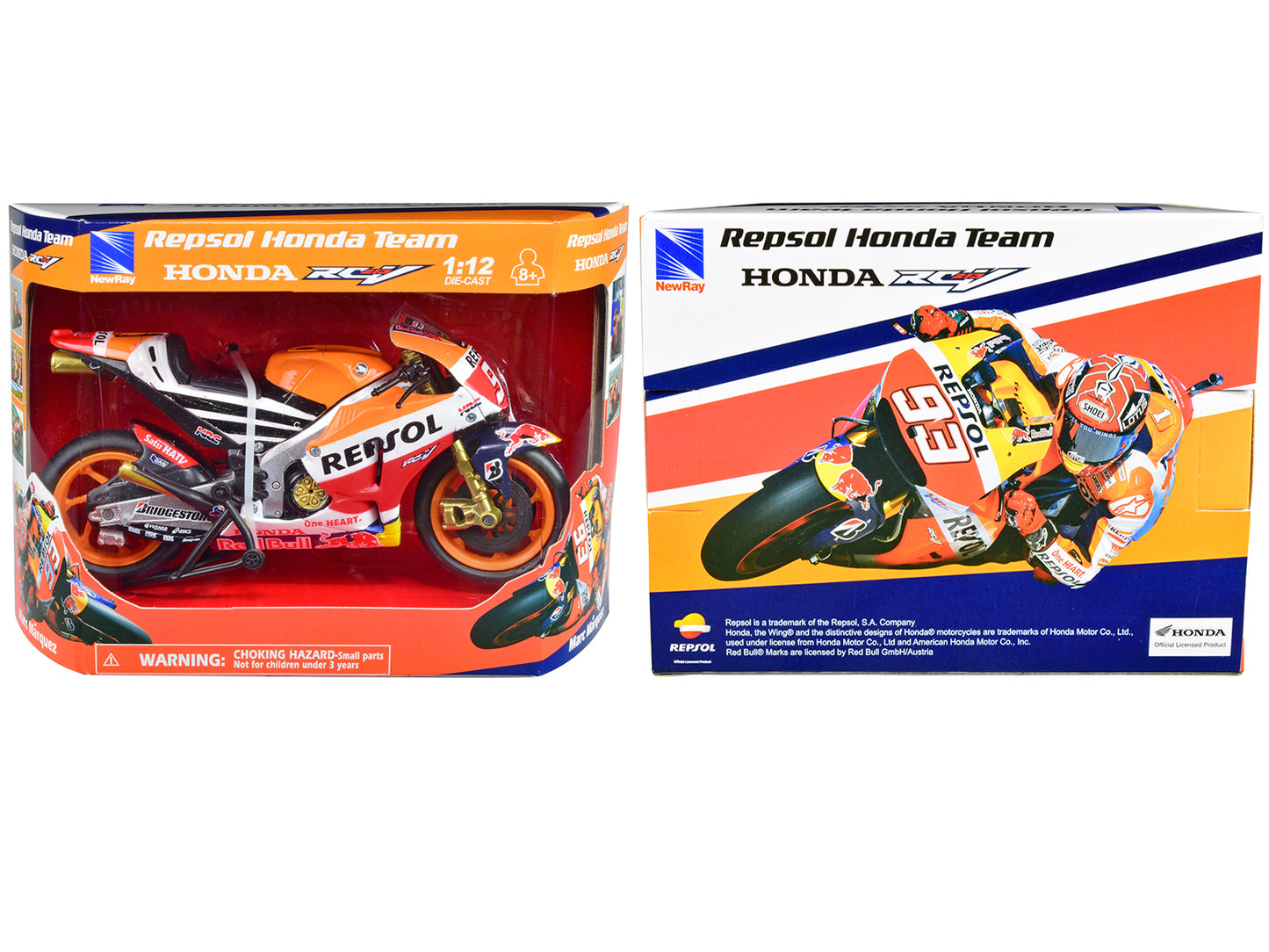 Honda RC213V Motorcycle #93 Marc Marquez "Repsol Honda Team" MotoGP (2015) 1/12 Diecast Model by New Ray