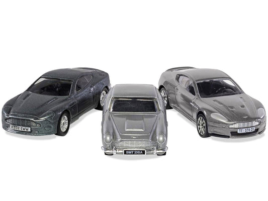 Aston Martin Collection "James Bond 007" Set of 3 Pieces Diecast Model Cars by Corgi