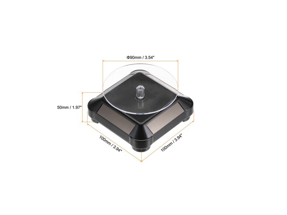 3.5‚Ä≥ Solar Rotating Display Stand with Black Base for 1/64 Scale Model Cars11
