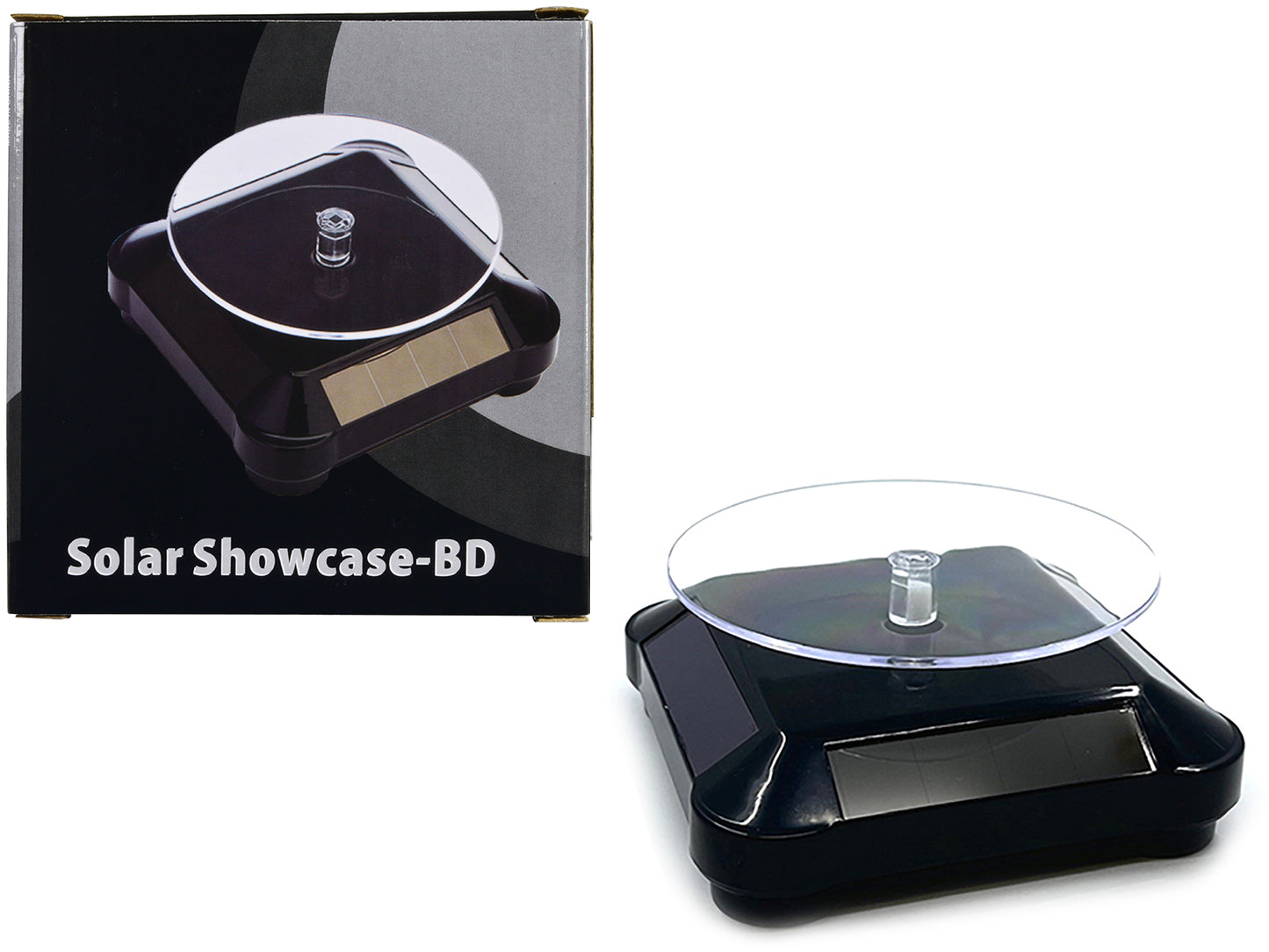 3.5‚Ä≥ Solar Rotating Display Stand with Black Base for 1/64 Scale Model Cars11