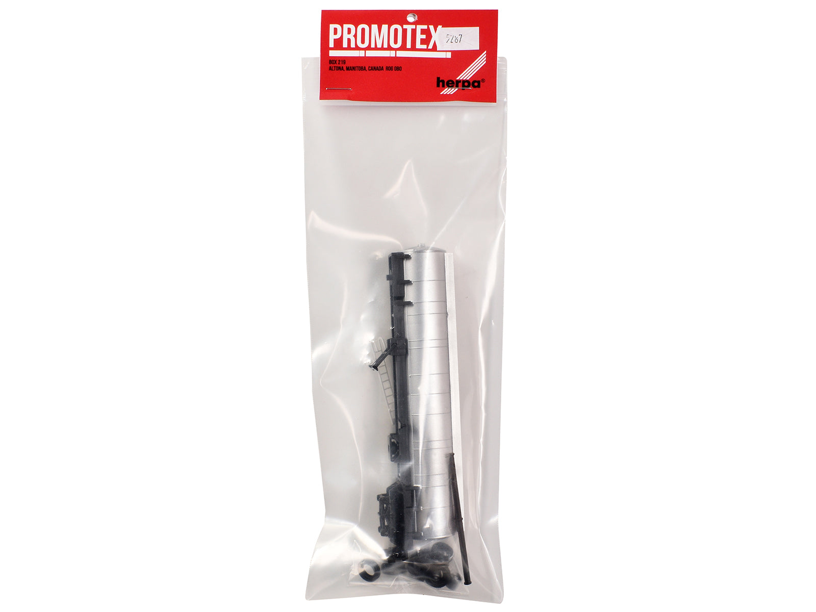 Chemical Tanker Trailer Silver 1/87 (HO) Plastic Model by Promotex