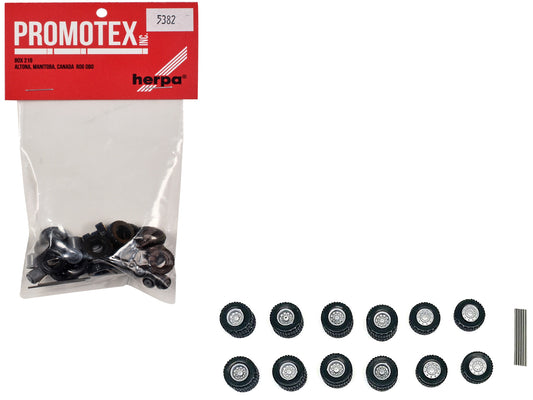 All-Terrain Wheel Sets (2 Front and 4 Rear) 1/87 (HO) Plastic Model by Promotex