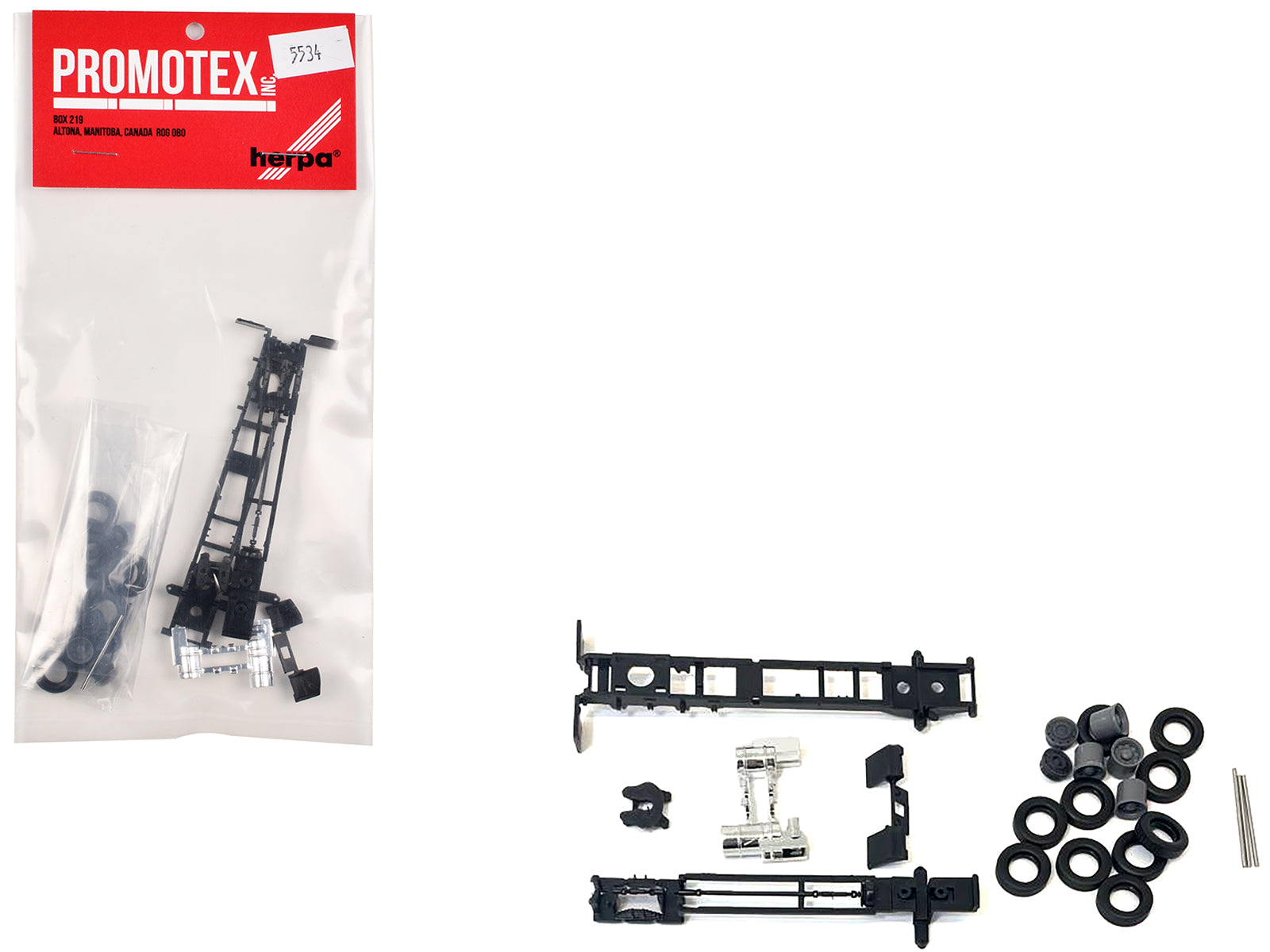 Long Chassis Kit for Mack Cabs 1/87 (HO) Plastic Model by Promotex