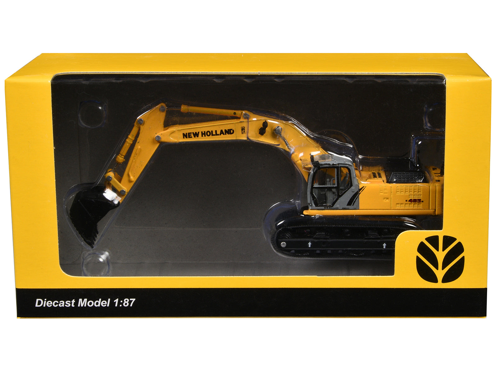 New Holland E 485 B Tracked Excavator Yellow 1/87 (HO) Diecast Model by Promotex