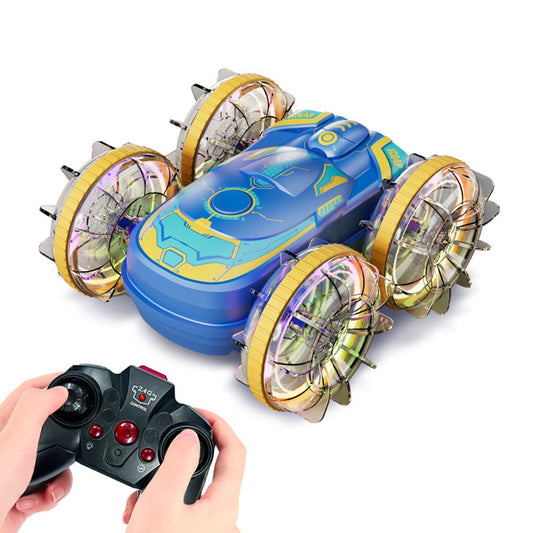 JC04P 2.4G Remote Control 4WD Amphibious Stunt Car Toy with LED Lights, Single Controller (CE / CPC / ASTM / EN71 Certified)