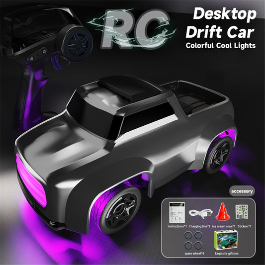 1:64 Mini RC Car 2.4G Full Proportional Remote Control High Speed Desktop Drift Vehicle (CE / CPC / EN71 / ASTM Certified)