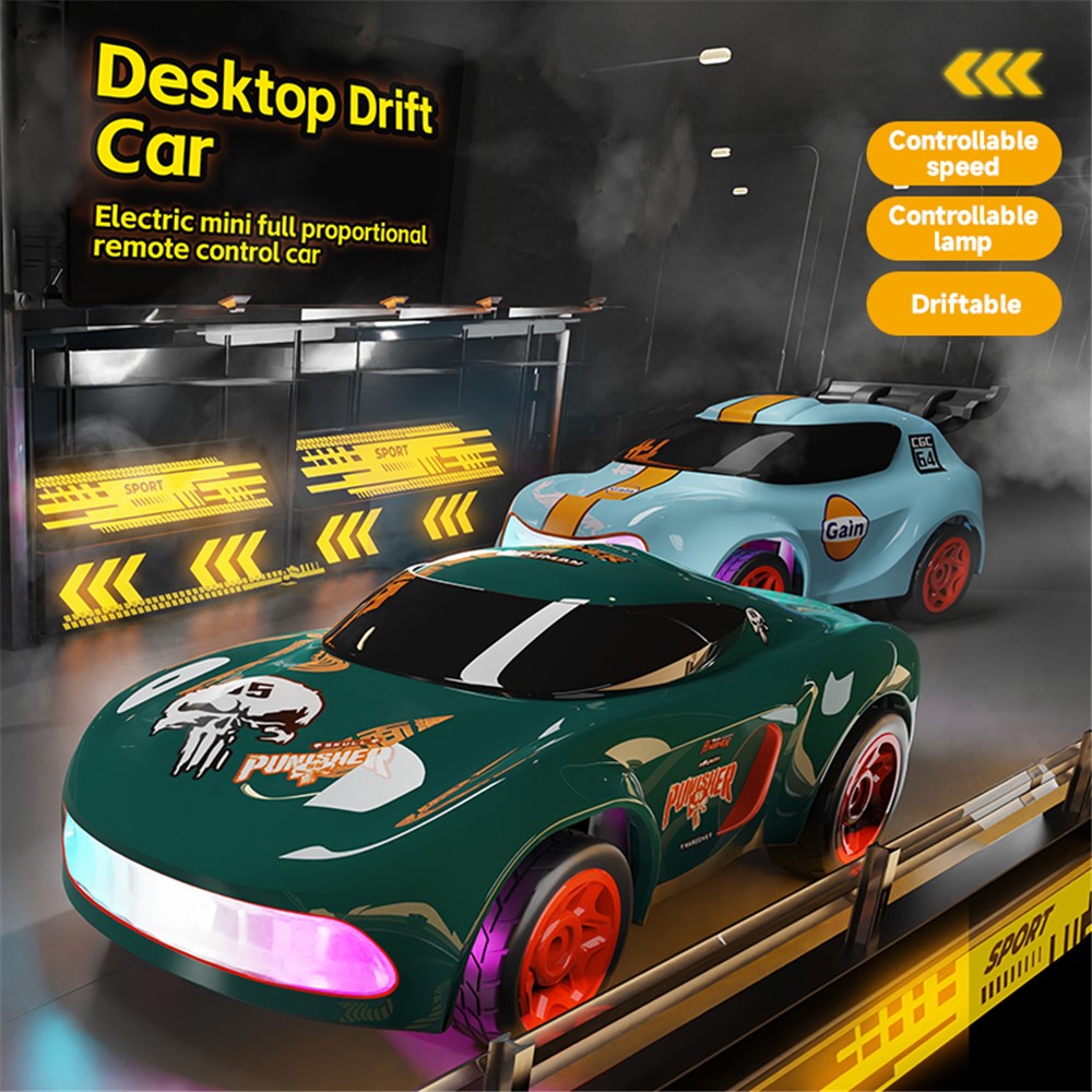 1:64 Mini RC Car 2.4G Full Proportional Remote Control High Speed Desktop Drift Vehicle (CE / CPC / EN71 / ASTM Certified)