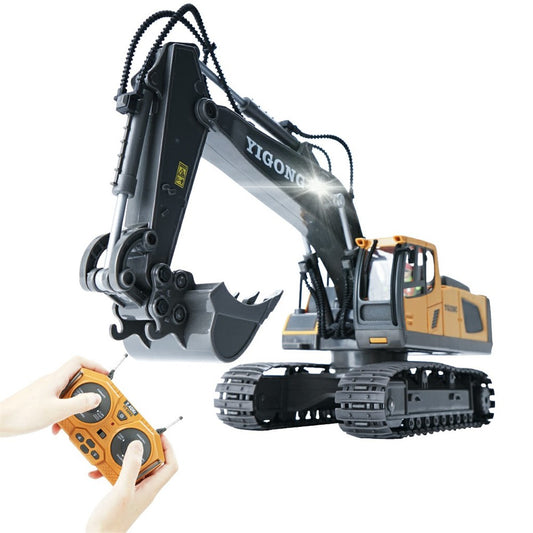 1044 2.4G Remote Control Tracked Excavator 1:20 Scale 11 Channel Construction Vehicle Toy for Kids