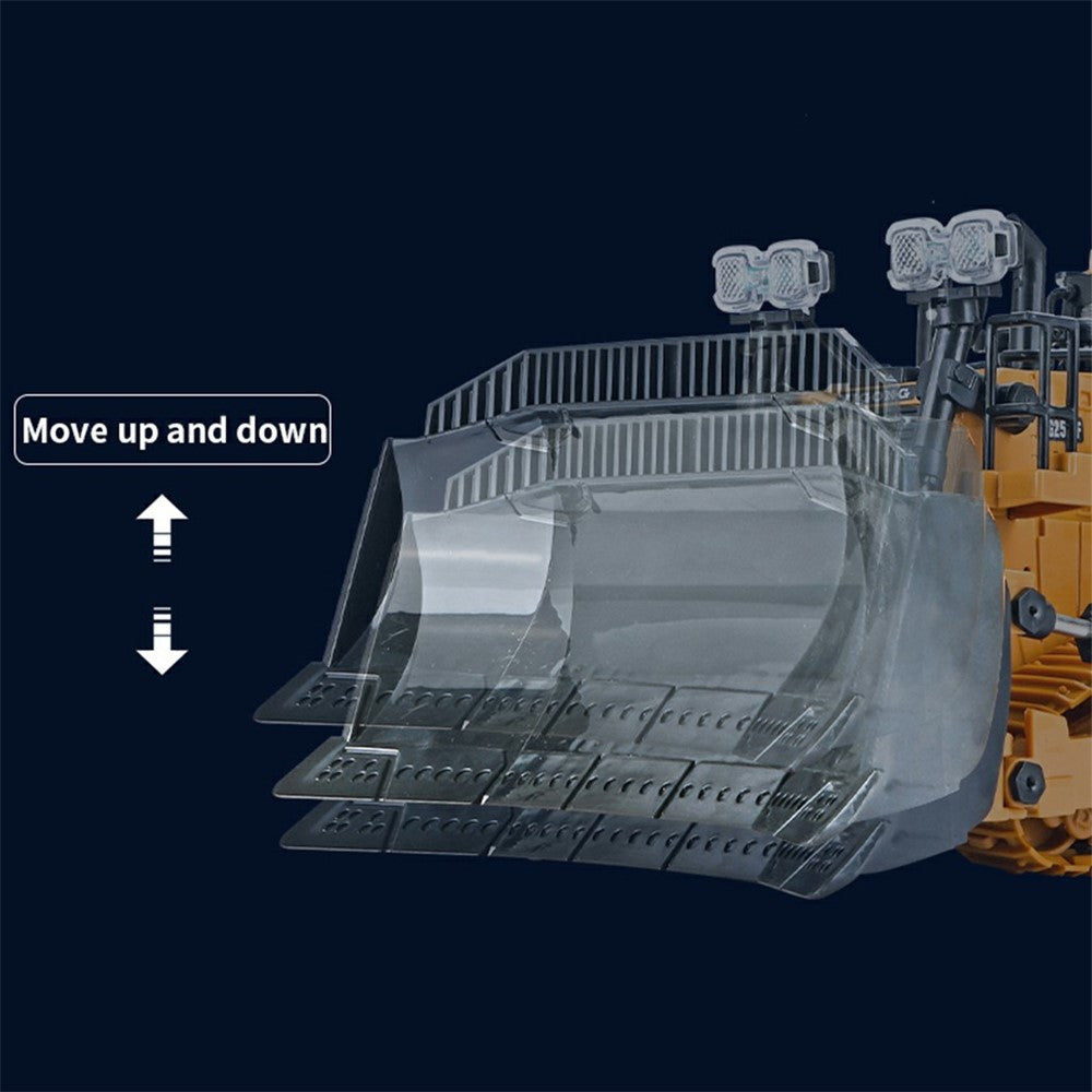 1046 2.4G Remote Control 9 Channel RC Construction Vehicle 1:24 Tracked Heavy Bulldozer, 3KG Load Capacity