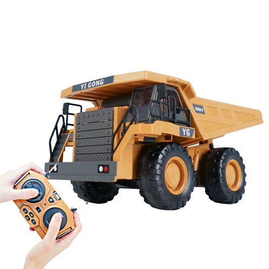 1048 1:24 Scale RC Dump Truck 9 Channel 2.4G Remote Control Construction Vehicle, 2.5KG Load Capacity