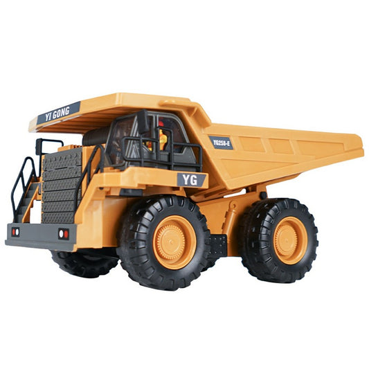 1048 1:24 Scale RC Dump Truck 9 Channel 2.4G Remote Control Construction Vehicle, 2.5KG Load Capacity