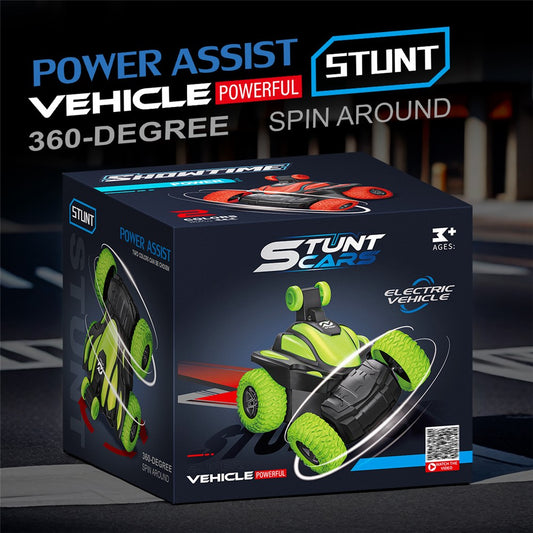 360 Degree Rotation Stunt Car with Light and Sound Electric Vehicle Toy for Children