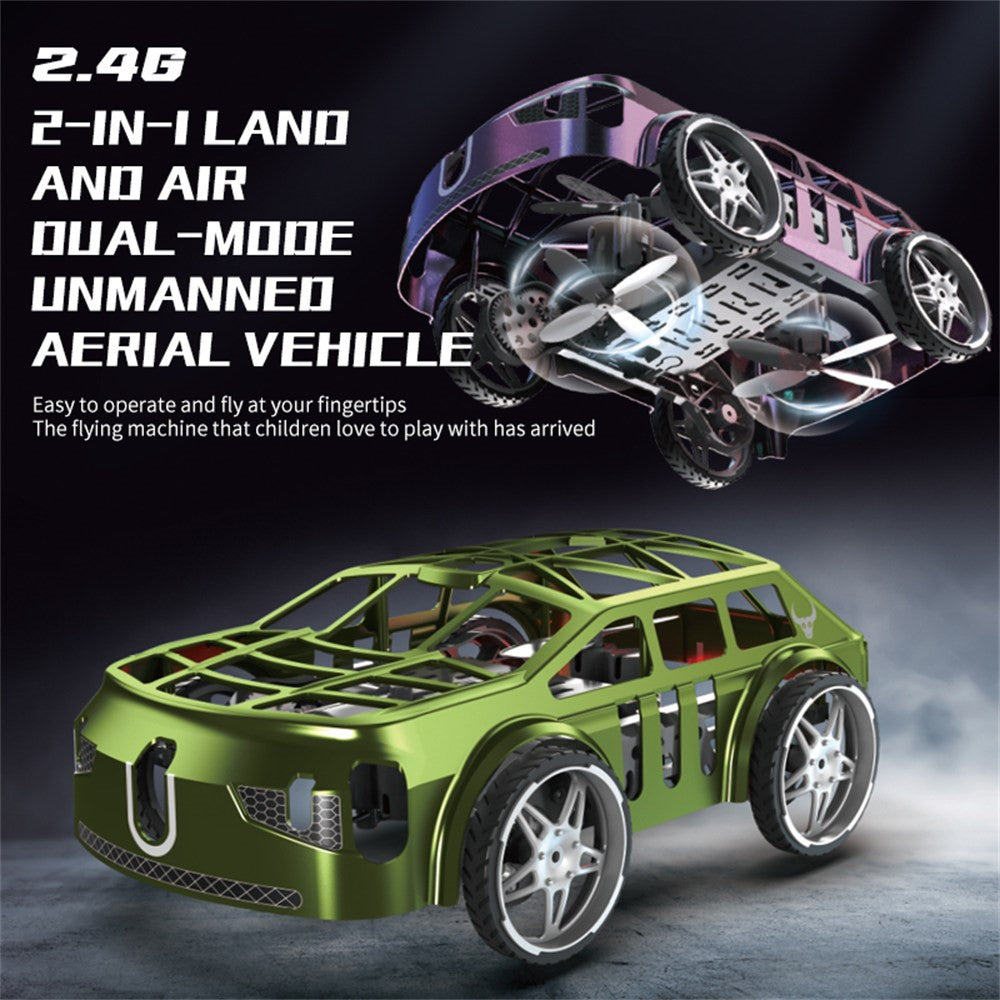 SG900pro Land and Air Dual Mode Drone RC Car Intelligent Hover LED Lights RC Vehicle Toy, 3 Batteries