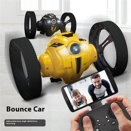 Stunt RC Car Remote Control 360 Degree Rotation Light Music Bounce Vehicle Toy with Camera