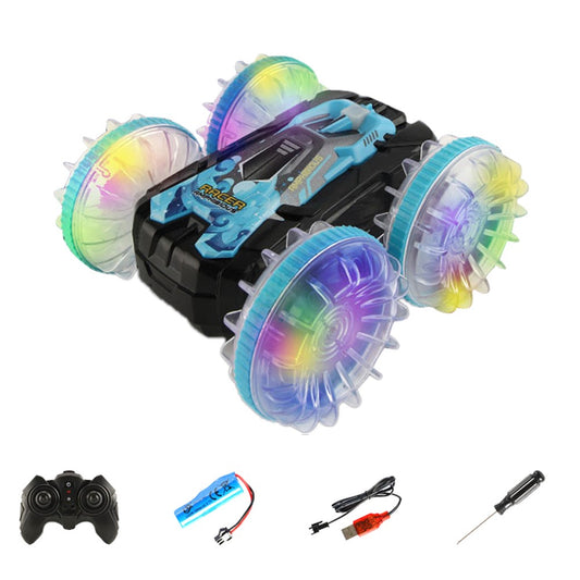 YL-92 2.4G Remote Stunt Rotating RC Car Xmas Toy Car Gift with Light for Kids