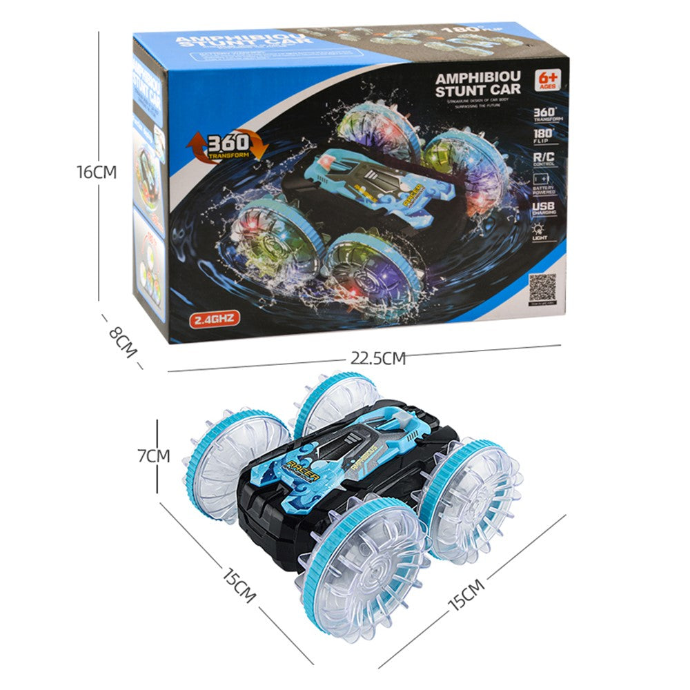 YL-92 2.4G Remote Stunt Rotating RC Car Xmas Toy Car Gift with Light for Kids