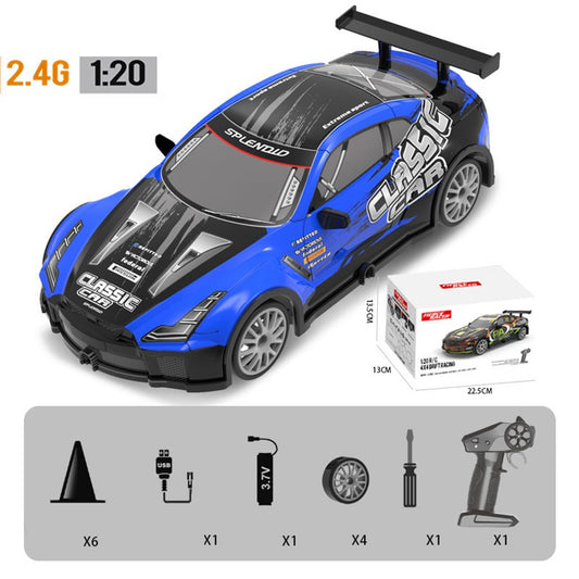 1:20 4WD Drift 2.4G Remote Control Racing Car Model with Light Children Toy