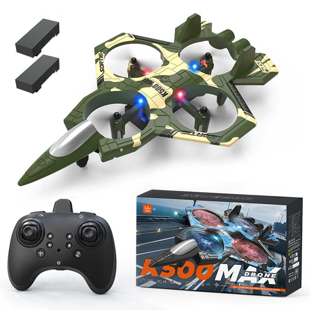 K500 MAX RC Quadcopter Drone with Dual Batteries, Altitude Hold Flight Stunt Aircraft Toy