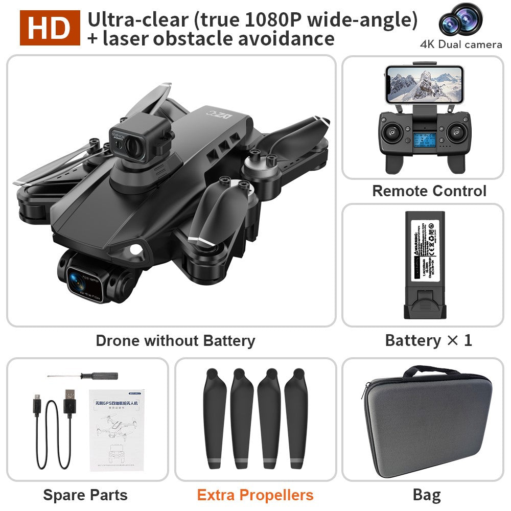 LYZ L900 Pro Max 5G Foldable RC Quadcopter Brushless Motor GPS 4-Axis GPS Drone (HD+Obstacle Avoidance+1 Battery)