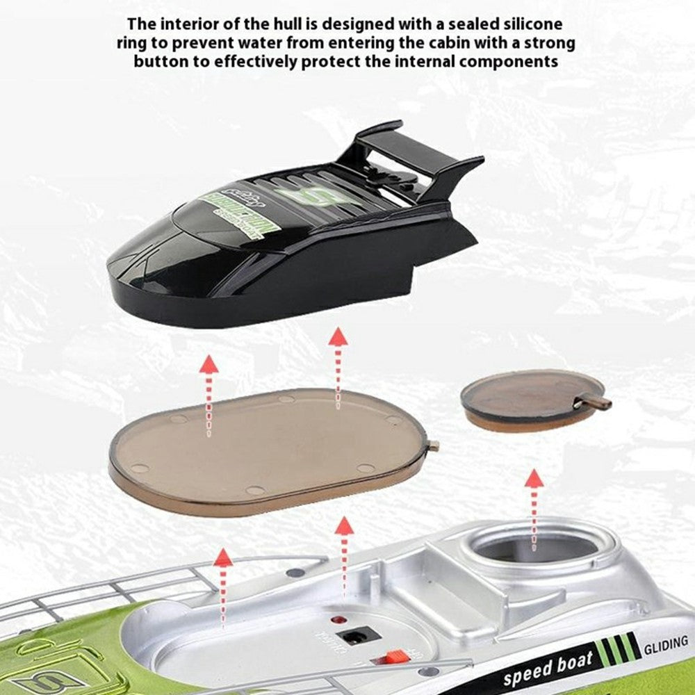 777-582 2.4G RC Submarine Model Mini Speed Boat Simulation Remote Control Aircraft Carrier Toy