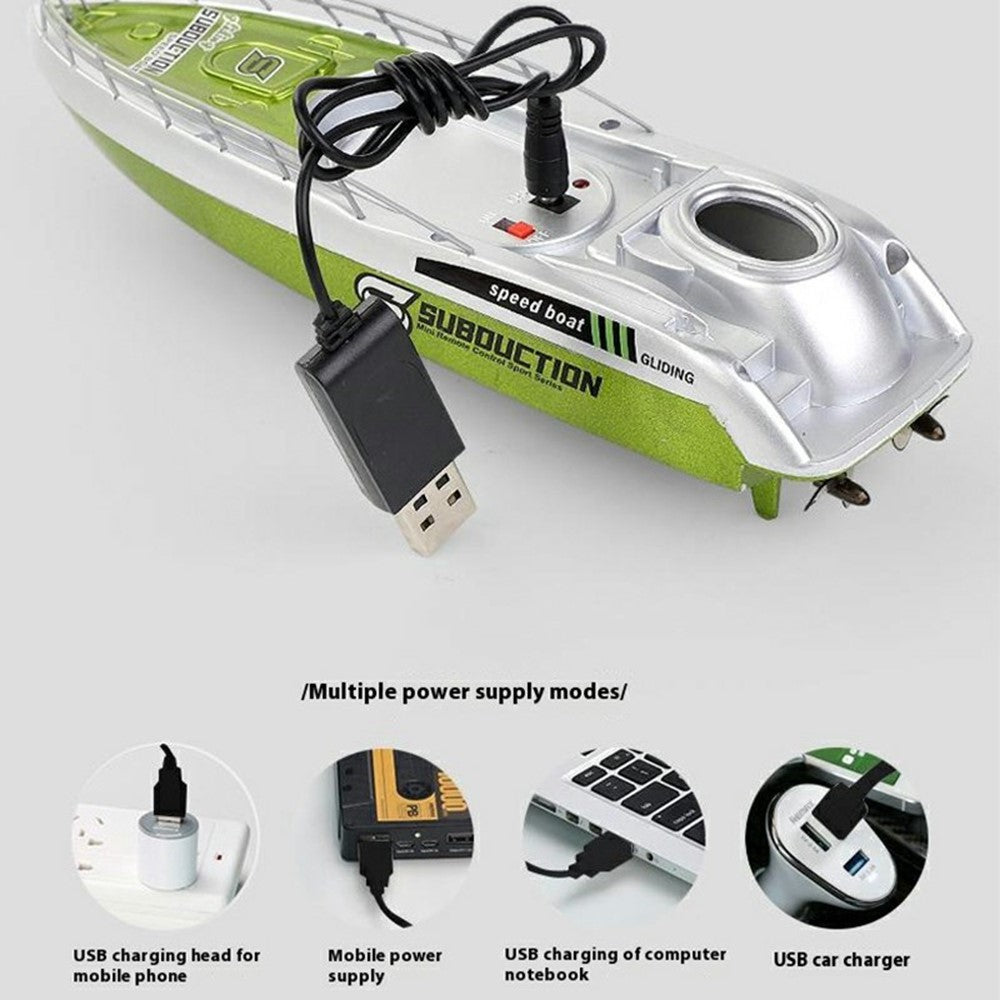 777-582 2.4G RC Submarine Model Mini Speed Boat Simulation Remote Control Aircraft Carrier Toy