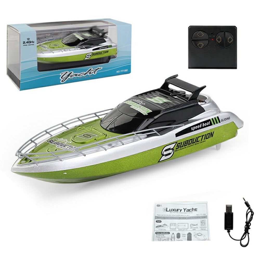 777-582 2.4G RC Submarine Model Mini Speed Boat Simulation Remote Control Aircraft Carrier Toy
