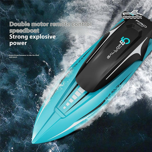 B5 RC Boat High Speed Motorboat 4 Channel 2.4G Electric Yacht Model Toy for Summer Water Fun (Single Battery)