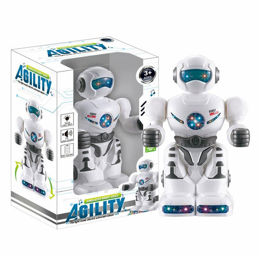 0633 Robot Toy Electric Musical Dancing Toy with Flashing Lights 360 Degree Rotation for Children
